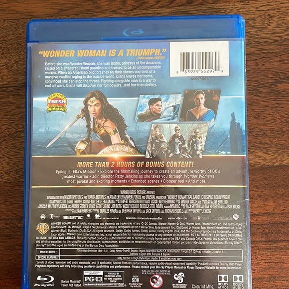 DC Marvel wonder woman Blu-ray. Great condition. - Picture 2 of 2